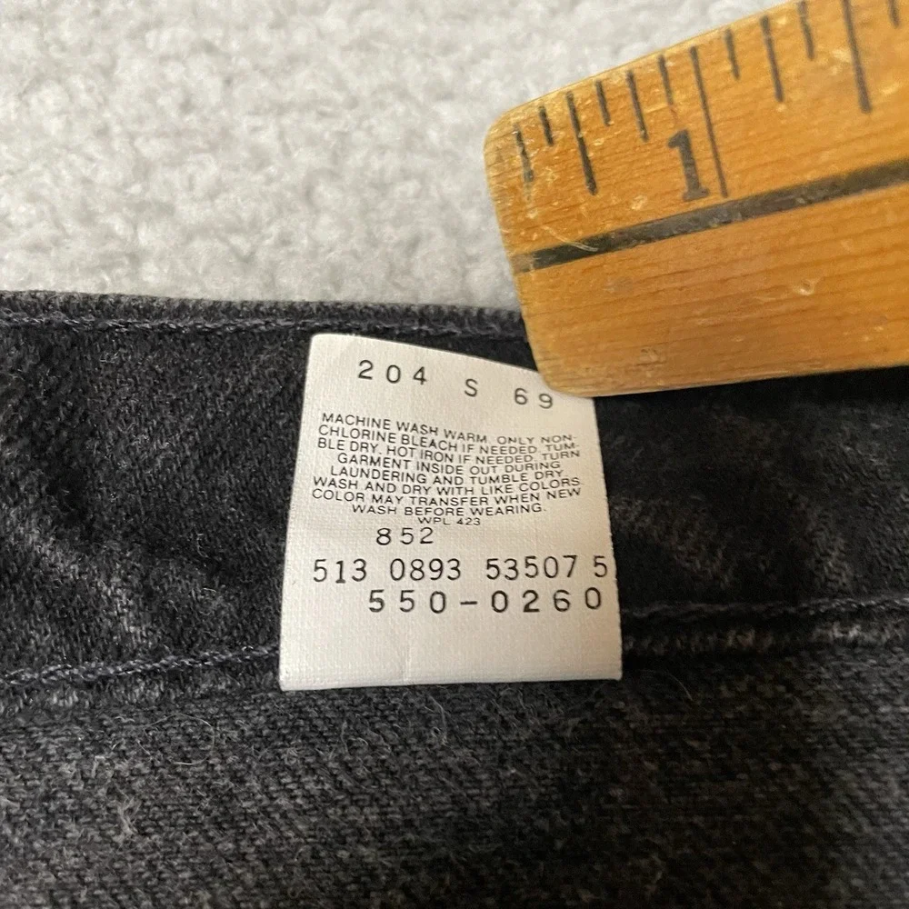 Vintage 90s Black Denim Levi's 550 Relaxed 38x30 Jeans VTG